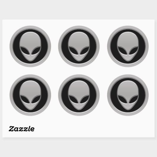 Sticker Rond Alien spatial (Feuille)