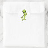 Sticker Rond Alien spatial (Sac)