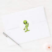 Sticker Rond Alien spatial (Enveloppe)