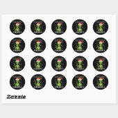 Sticker Rond Alien Sweater de Noël Croyez Funny Xmas Alien S (Feuille)