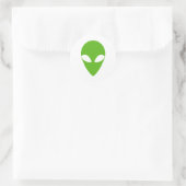 STICKER ROND ALIEN VERT (Sac)