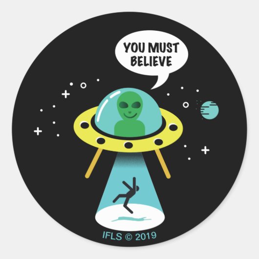 Sticker Rond Aliens (Devant)