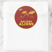 Sticker Rond Aliens anciens - OVNI (Sac)