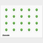 Sticker Rond aliens émoji (Feuille)