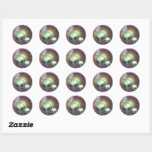 Sticker Rond Aliens gris (Feuille)
