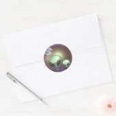 Sticker Rond Aliens gris (Enveloppe)