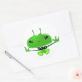 Sticker Rond Aliens Huggs (Enveloppe)