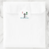 Sticker Rond Aliens montrant un geste "j'aime" (Sac)