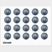 Sticker Rond Alignement Intérieur | Design Minimaliste (Feuille)