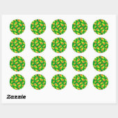 Sticker Rond Alimentation de fruits de santé vert Avocado (Feuille)