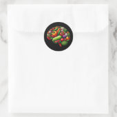 Sticker Rond Alimentation du cerveau (Sac)