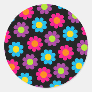 Sticker Rond Alimentation en fleurs