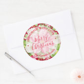 Sticker Rond Alimentation maison Traite de Noël Cuisine Poinset (Enveloppe)