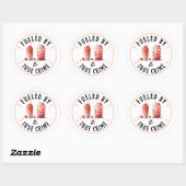 Sticker Rond Alimenté par Boba Tea et True Crime (Feuille)