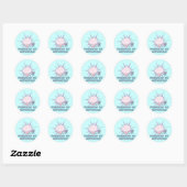 Sticker Rond Alimenté par Cupcakes (Feuille)