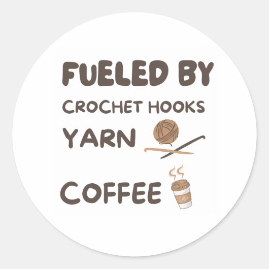 Sticker Rond Alimenté par des crochets Crochet (Devant)