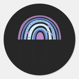 Sticker Rond Alimenté par la générosité arc-en-ciel