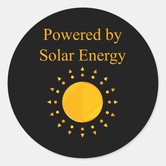 Sticker Rond Alimenté Par L'Énergie Solaire (Devant)