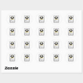 Sticker Rond Alimenté par Linux (Feuille)