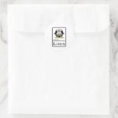 Sticker Rond Alimenté par Linux (Sac)