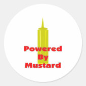 Sticker Rond Alimenté par Mustard (Devant)