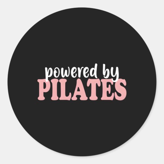 Sticker Rond Alimenté Par Pilates Pour La Classe Pilates (Devant)