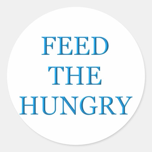 Sticker Rond Alimenter Les Faim (Devant)