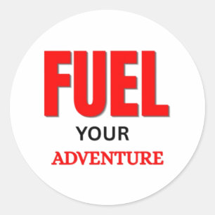 Sticker Rond Alimentez Votre Aventure – Typographie de Moto Ext