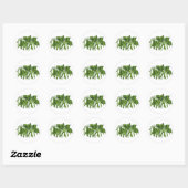Sticker Rond Aliments vintages, haricots verts biologiques Légu (Feuille)