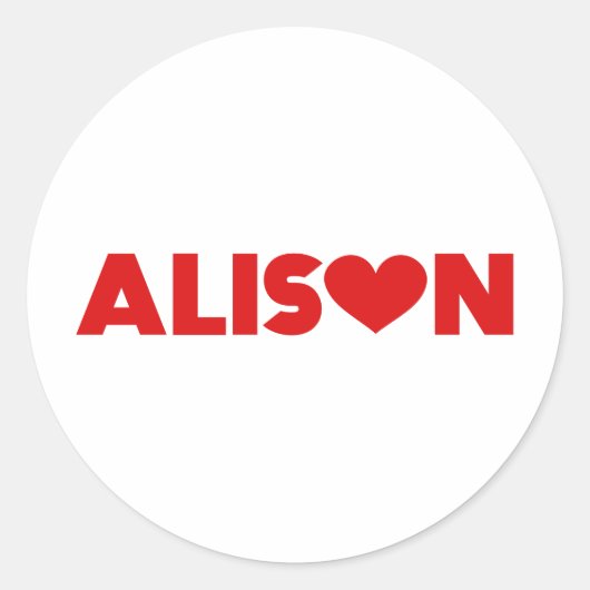 Sticker Rond Alison Love (Devant)