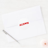 Sticker Rond Alison Love (Enveloppe)