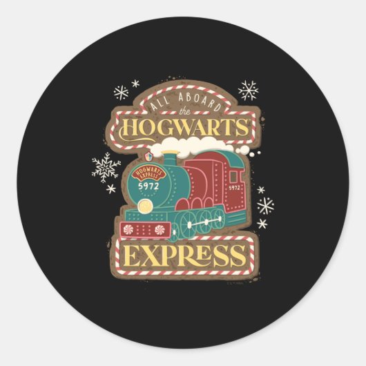 Sticker Rond All Aboard The Express Christmas Cookie (Devant)