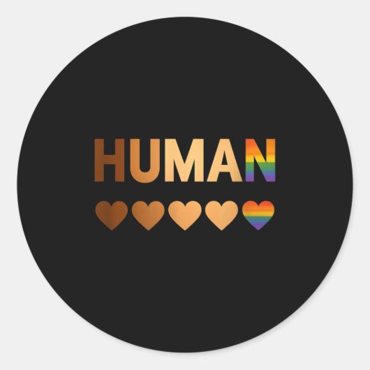 Sticker Rond All-inclusive Hearts For Blm Racial Justice &amp;  (Devant)