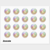 Sticker Rond ALL INITIALS Gold Monogram 3 Pearly (Feuille)