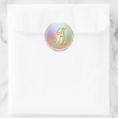 Sticker Rond ALL INITIALS Gold Monogram 3 Pearly (Sac)