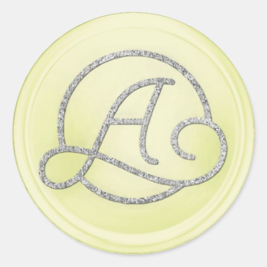 Sticker Rond ALL INITIALS Silver Circle Monogram Butter (Devant)