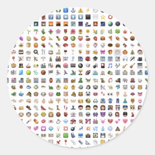 Sticker Rond All iPhone / iOS emojis (Devant)
