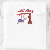 Sticker Rond All Star Baseball 1er anniversaire (Sac)