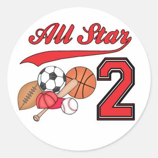 Sticker Rond All Star Sports 2e anniversaire (Devant)