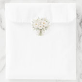 Sticker Rond All White Floral Wedding (Sac)