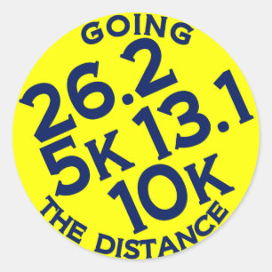 Sticker Rond Allant la distance