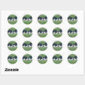 Sticker Rond Allegheny Highlands (Feuille)