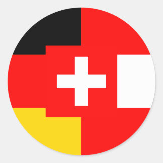 Sticker Rond Allemagne Autriche Suisse symbole du drapeau allem