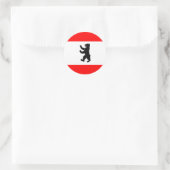 Sticker Rond Allemagne Berlin Drapeau de haute qualité (Sac)