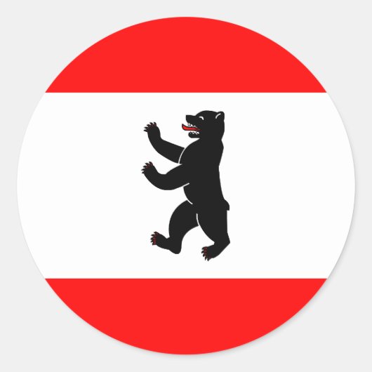 Sticker Rond Allemagne Berlin Drapeau de haute qualité (Devant)