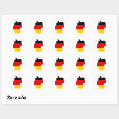 Sticker Rond Allemagne DE (Feuille)