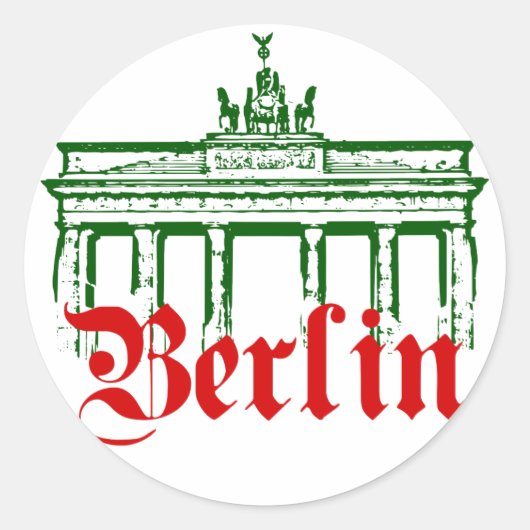 Sticker Rond Allemagne de Berlin (Devant)