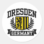 Sticker Rond Allemagne de Dresde (Devant)
