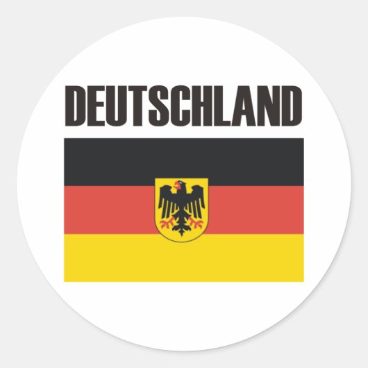 Sticker Rond Allemagne Deutschland Produits & Designs! (Devant)