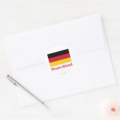 Sticker Rond Allemagne Drapeau avec nom en allemand (Enveloppe)